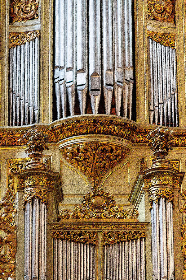 Gold and glitzy organ Photograph by Jenny Setchell