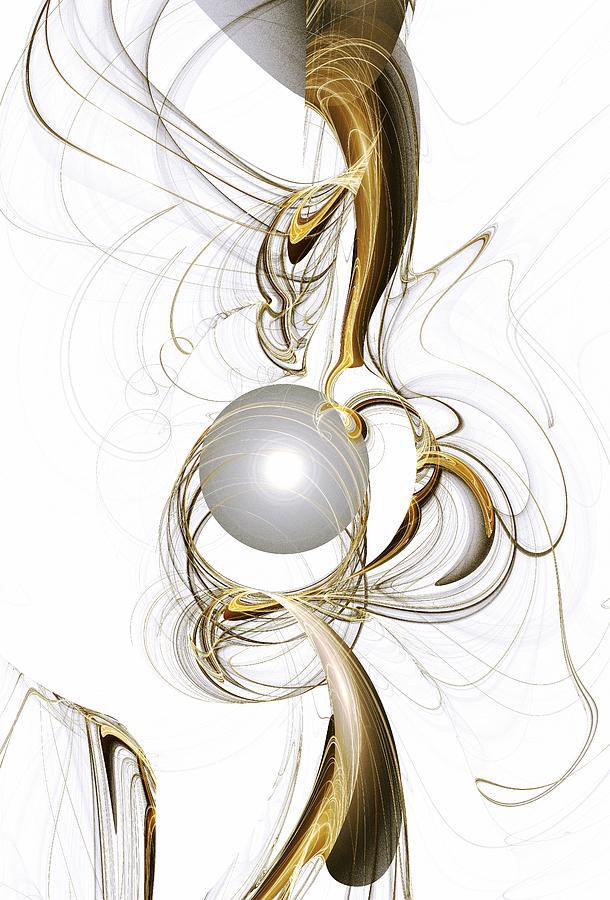 Gold and Pearl Digital Art by Anastasiya Malakhova