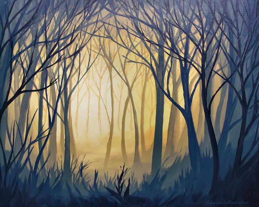 Gold And Shadows Painting By Sharon Marcella Marston