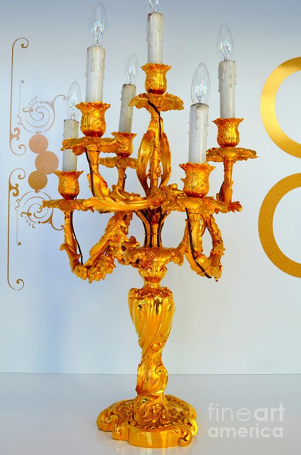 Las Vegas Photograph - Gold Candelabra by Mary Deal