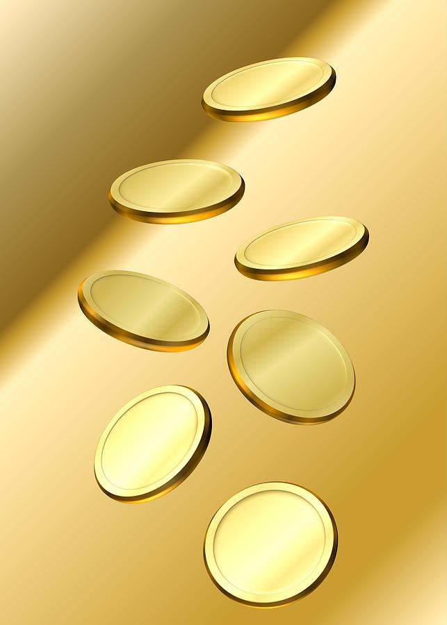 Coin Digital Art - Gold Coins by Cyril Maza