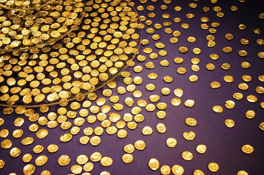 Gold Coins Photograph by Mark Williamson/science Photo Library