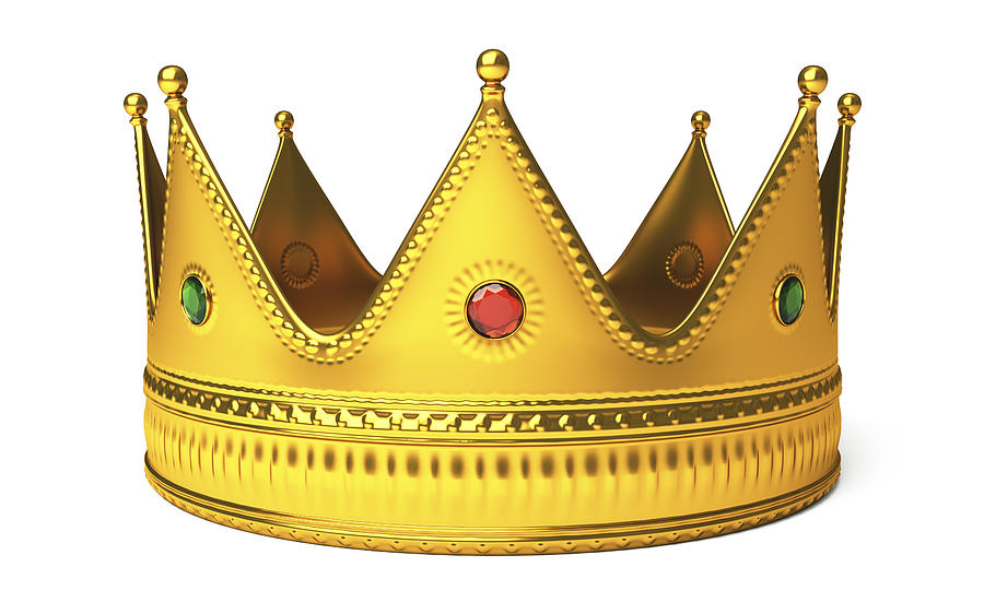 Gold Crown Isolated On White Photograph by Imaginima