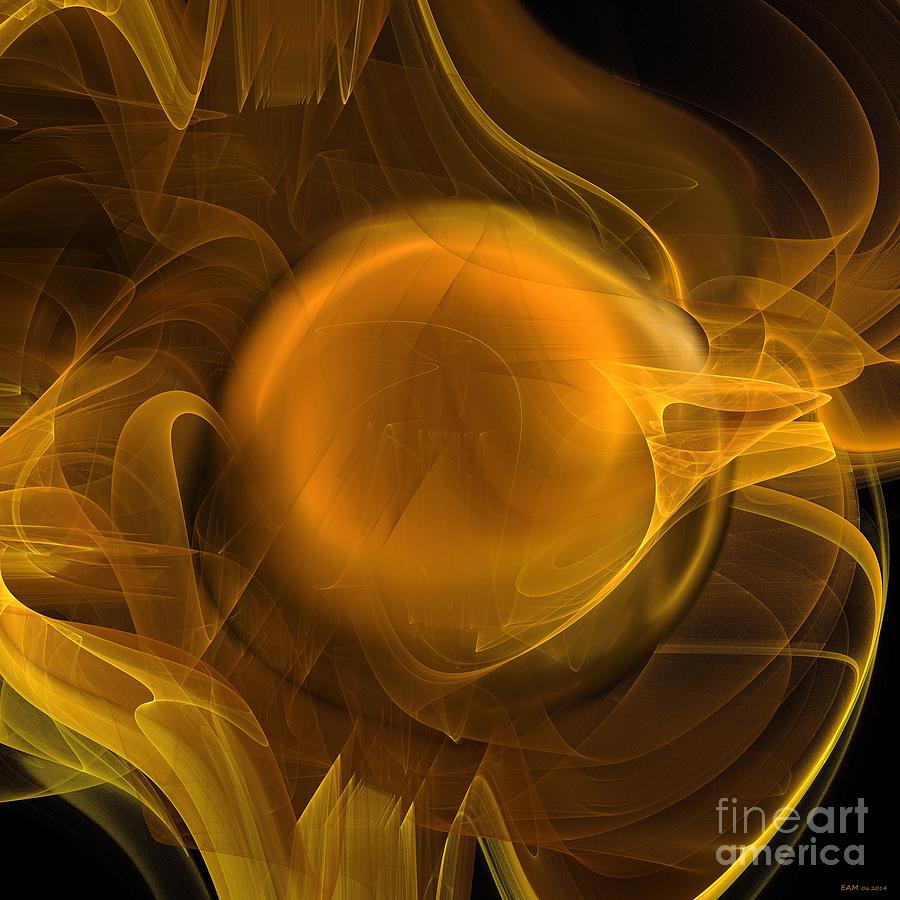 Abstract Digital Art - Gold by Elizabeth McTaggart