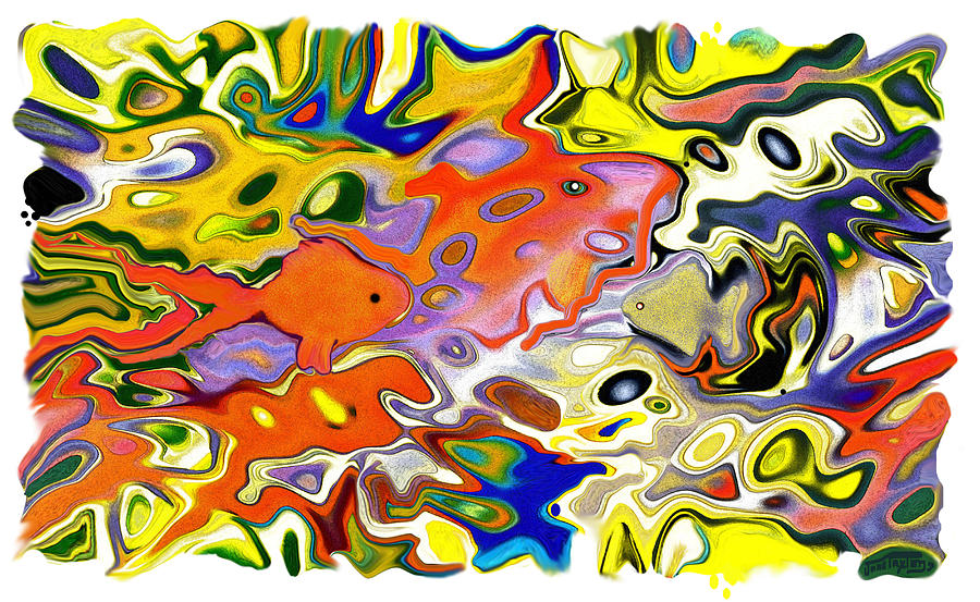 Gold Fish Painting by Jann Paxton