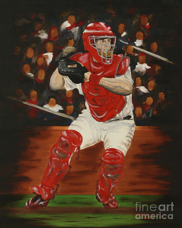 Baseball Painting - Gold Glove by Terry  Hester