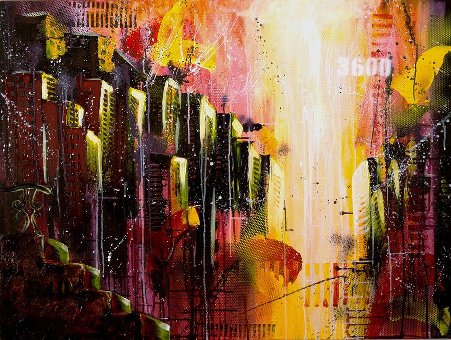 Chicago Painting - Gold in the Streets  by Aramis Hamer