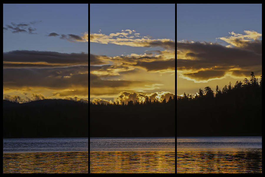 Gold Lake Sunrise Triptych Photograph by Sherri Meyer