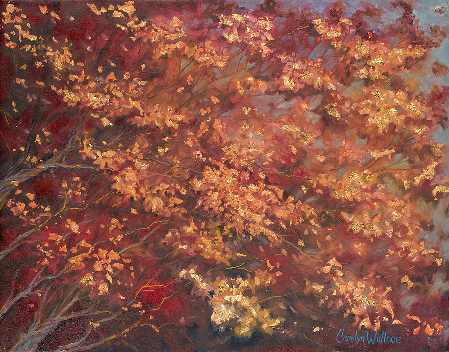 Gold Leaf 1 Painting by Carolyn Coffey Wallace