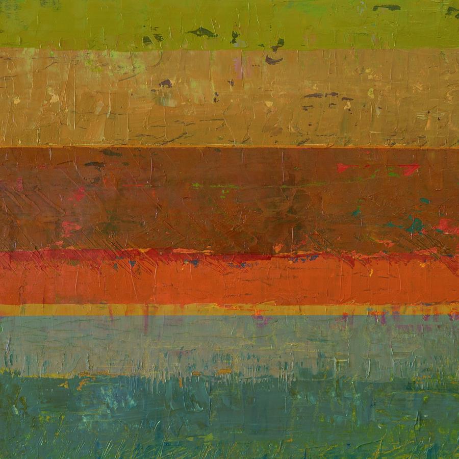 Gold Line Painting by Michelle Calkins