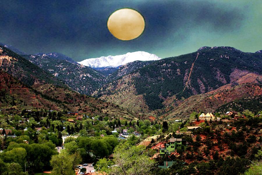 Gold Moon Over Great White Shining Mountain Photograph by Lanita Williams