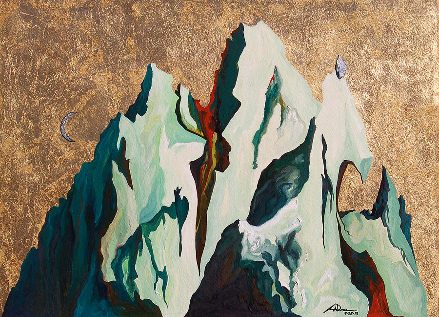 Mountains Painting - Gold Mountain by Joseph Demaree Mountains Painting - Gold Mountain by Joseph Demaree