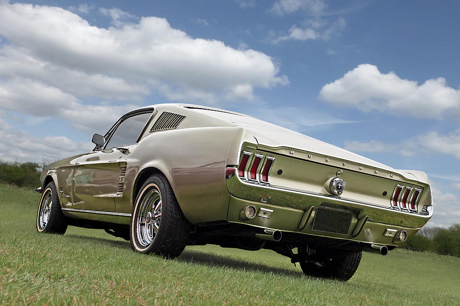 Gold Mustang Fastback 1967 Photograph by Gill Billington