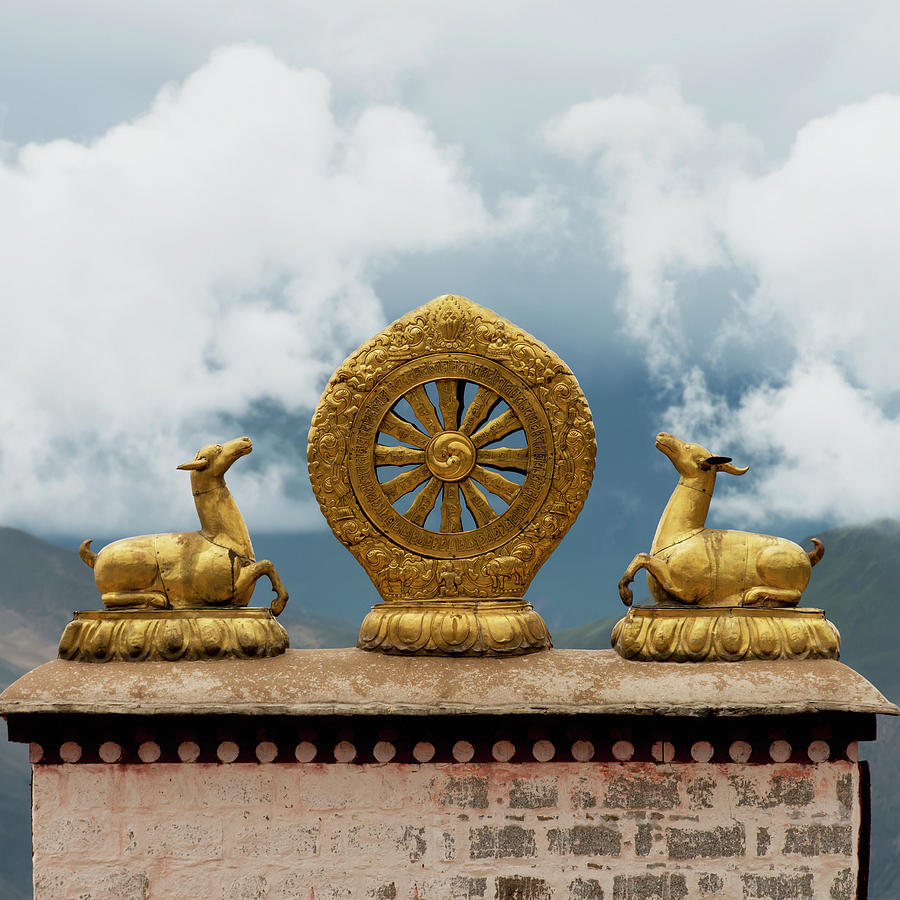 Gold Religious Symbols On Top Of A Wall Photograph by Keith Levit / Design Pics Gold Religious Symbols On Top Of A Wall Photograph by Keith Levit / Design Pics