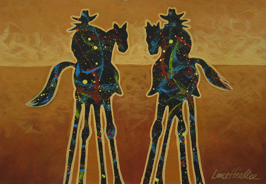 Houston Painting - Gold Riders by Lance Headlee