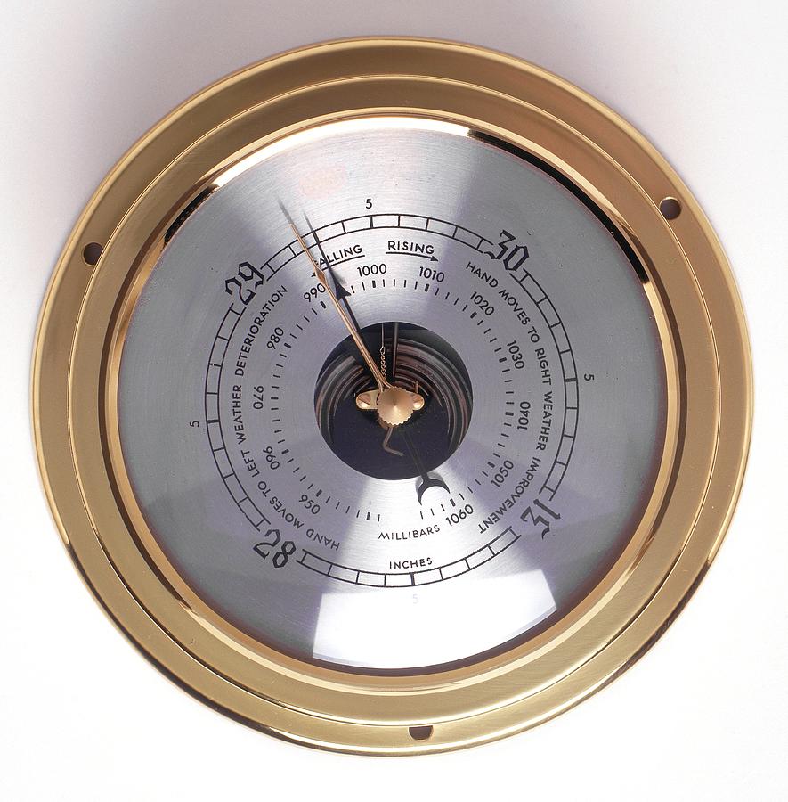 Goldrimmed Barometer Photograph by Dorling Kindersley/uig Fine Art