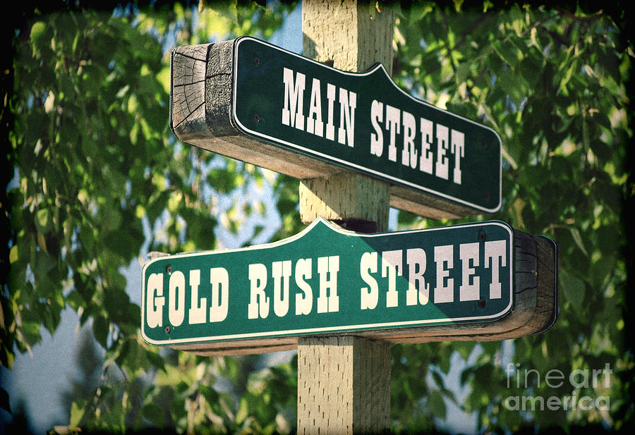Gold Rush Street Sign Photograph by Les Palenik