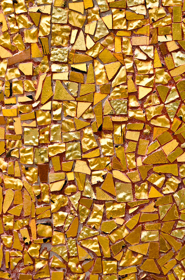 Gold Tile Background Photograph by Brandon Bourdages