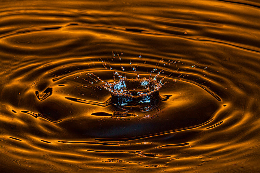 Gold Water Photograph by Agustin Uzarraga