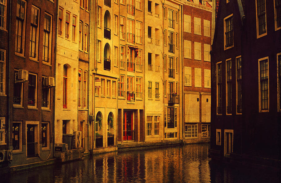 Golden Amsterdam Photograph by Jenny Rainbow
