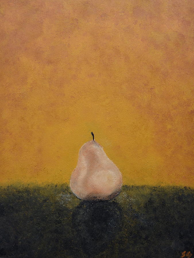Still Life Painting - Golden and Pear Shaped by Sara Gardner