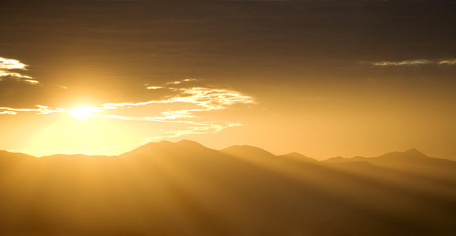 Sunset Photograph - Golden Arizona Sunset by Bryan Allen