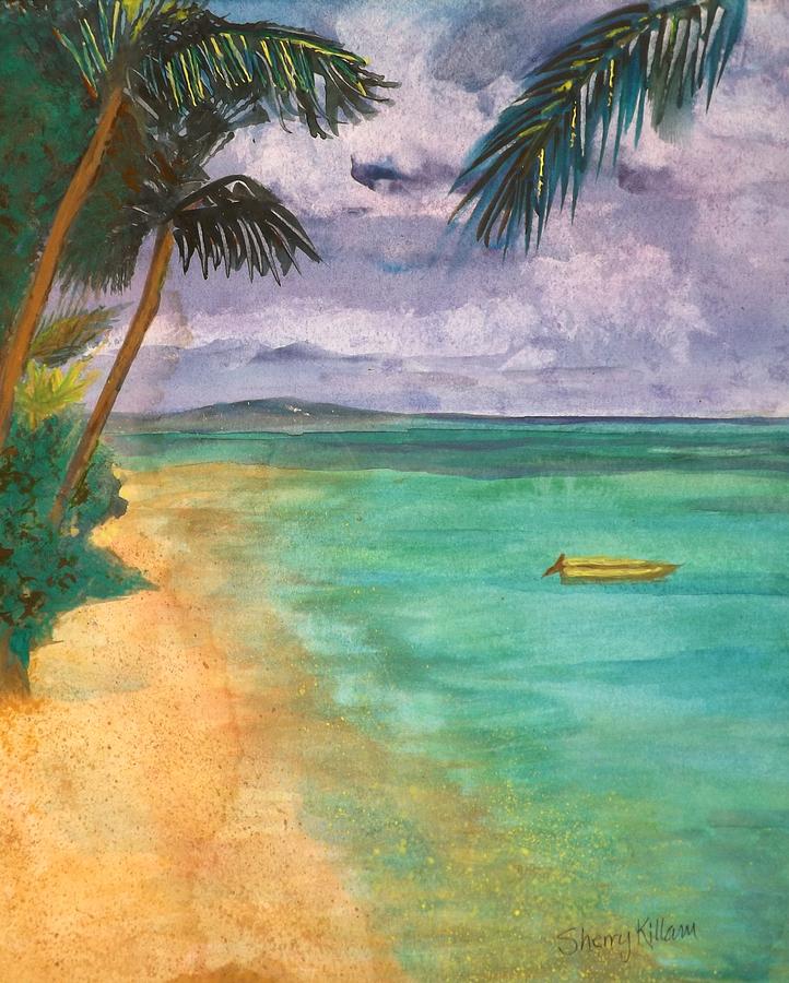 Golden Beach Painting by Sherry Killam