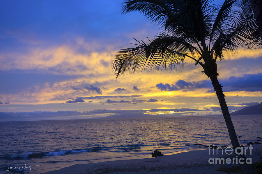 Golden Blue Sunset Maui  Photograph by Joanne West
