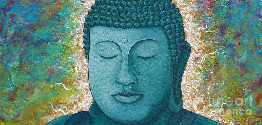 Buddha Painting - Golden Buddha by Gayle Utter Buddha Painting - Golden Buddha by Gayle Utter