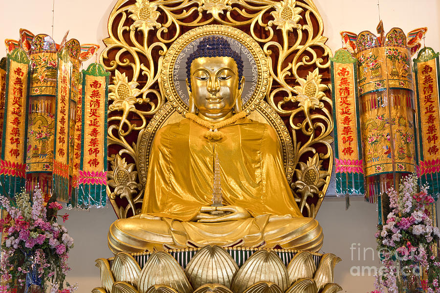 Golden buddha image  Photograph by Tosporn Preede