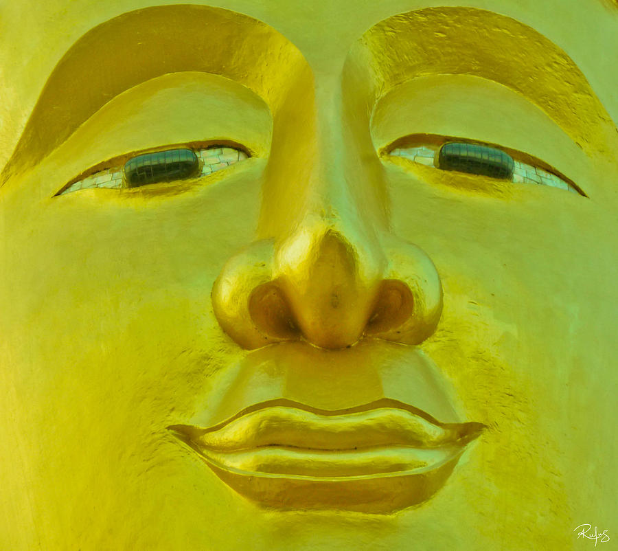 Buddha Photograph - Golden Buddha Smile by Allan Rufus Buddha Photograph - Golden Buddha Smile by Allan Rufus