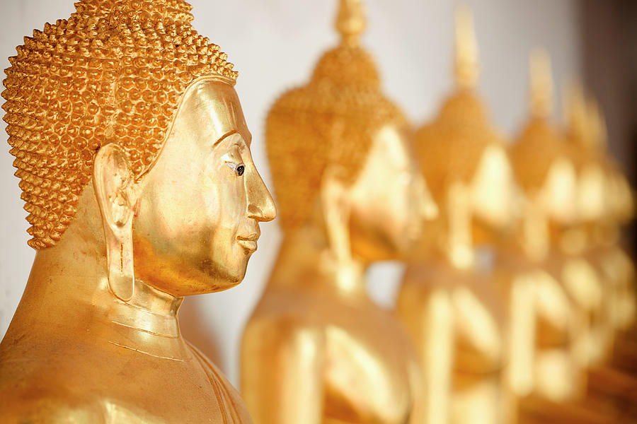 Golden Buddha Statue Photograph by Fred Froese