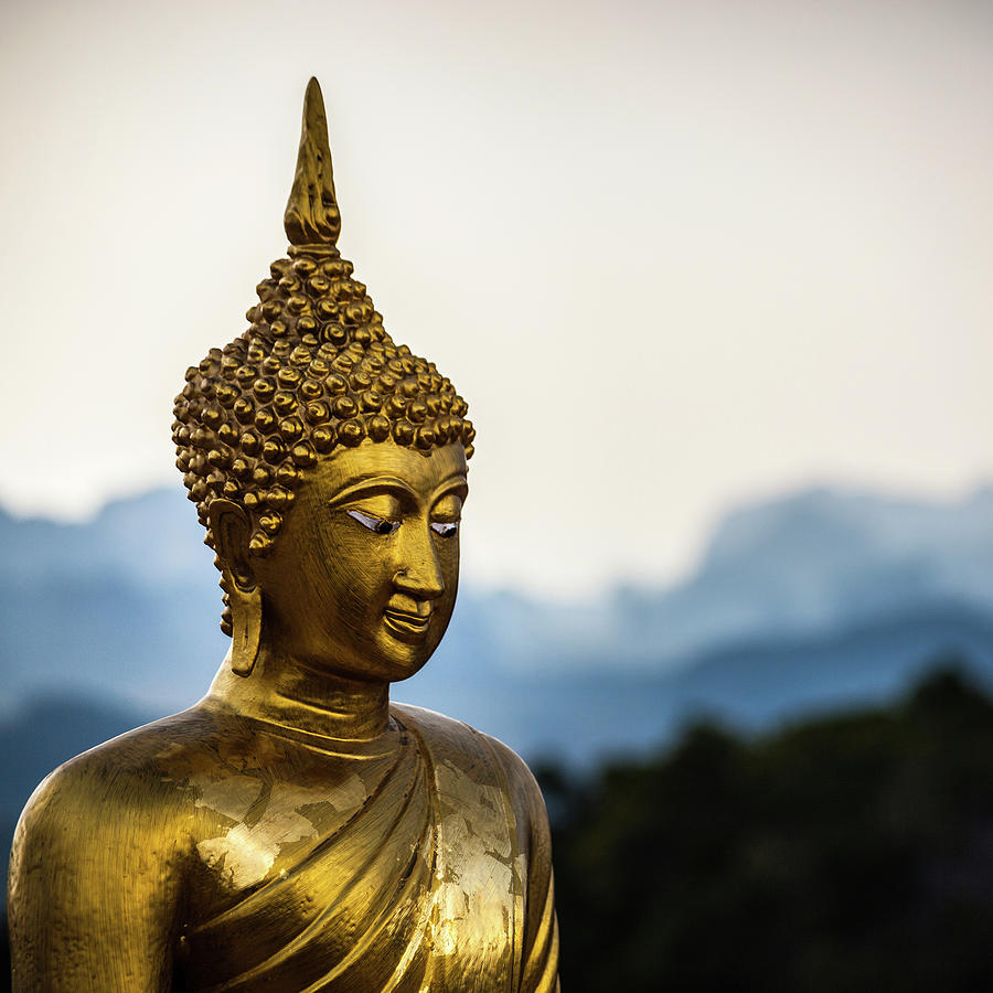 Golden Buddha Statue, Thailand Photograph by Moreiso