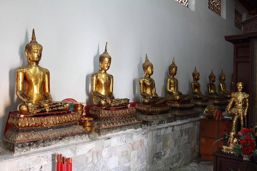 Buddha Photograph - Golden Buddha - Wat Pho - Bangkok Thailand - 01133 by DC Photographer