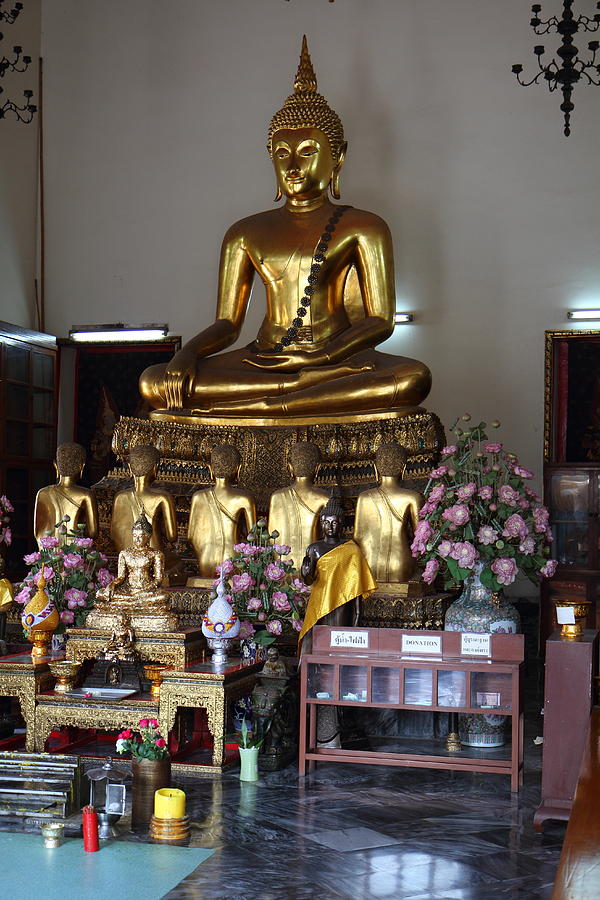 Buddha Photograph - Golden Buddha - Wat Pho - Bangkok Thailand - 01134 by DC Photographer