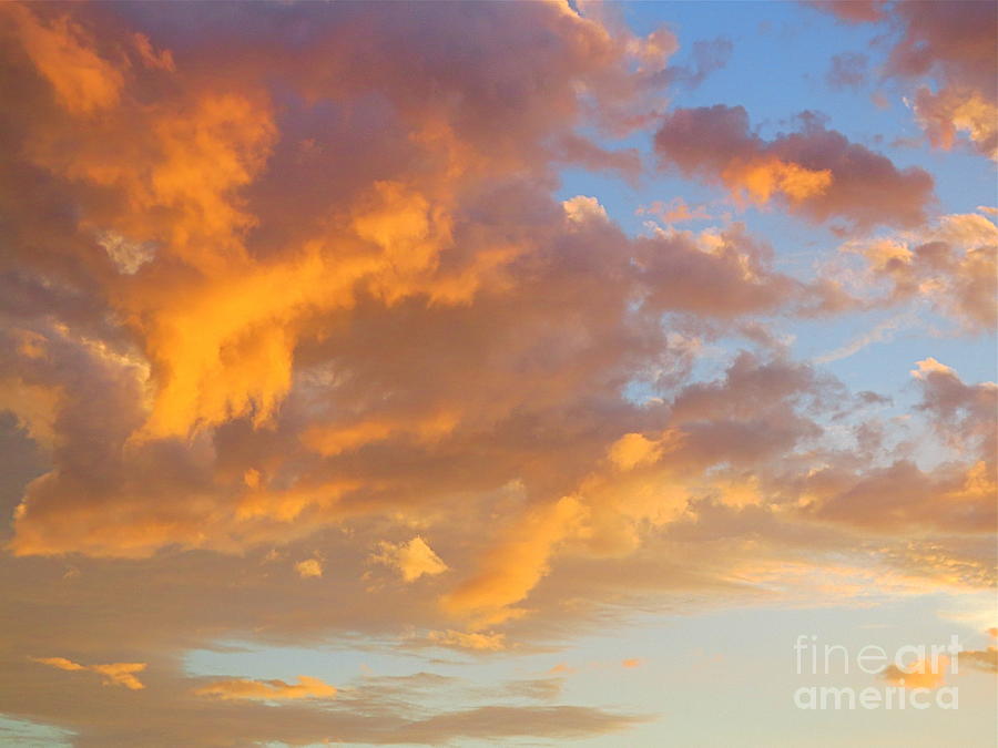 Golden Clouds 1 Photograph by Robert Birkenes