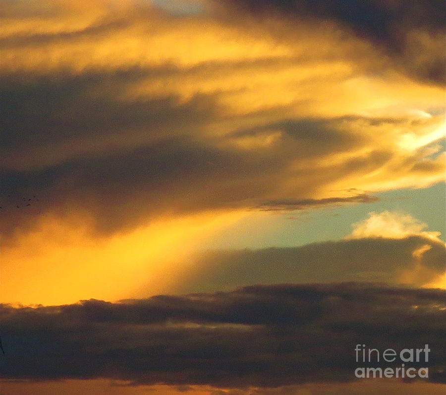 Golden Clouds at Sunset 7 Photograph by Robert Birkenes