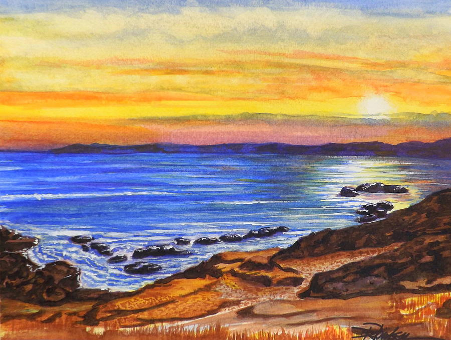 Golden Cove Painting by Darren Robinson - Fine Art America