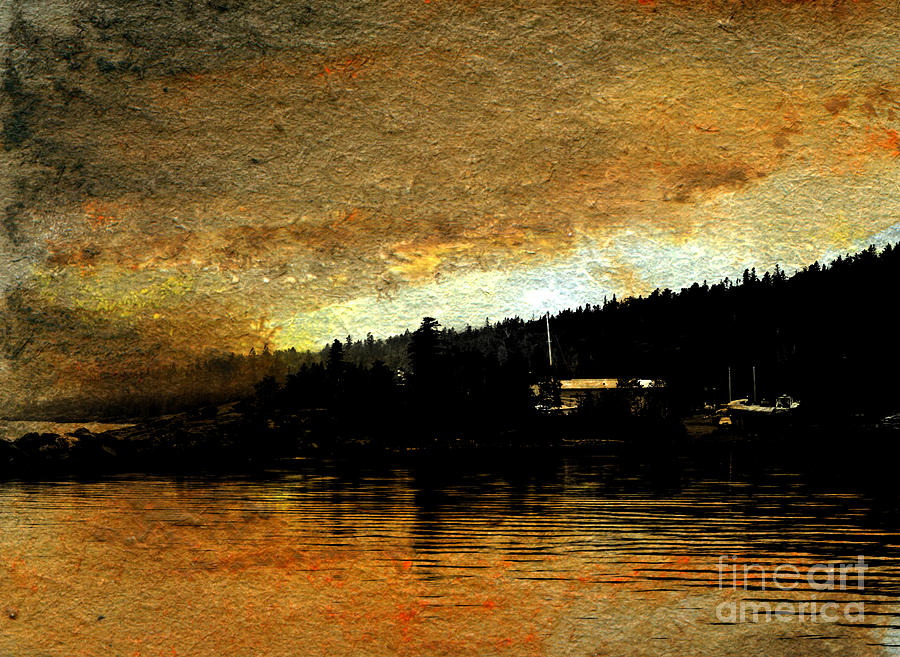 Golden Cove Mixed Media by R Kyllo