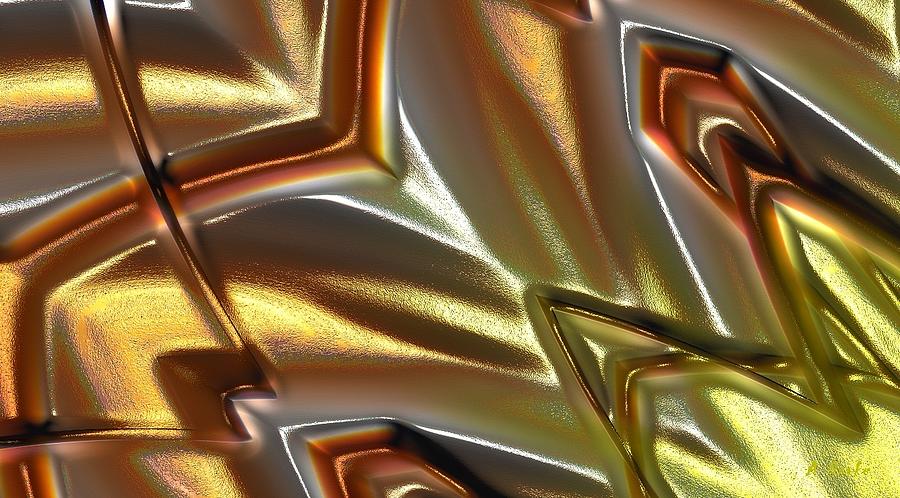 Golden Day Rays Abstrast Digital Art by Alec Drake