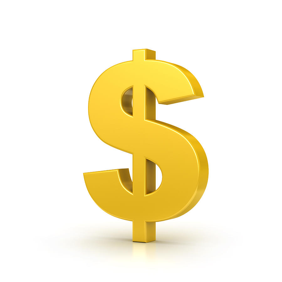 Golden Dollar Sign Photograph by JuSun Golden Dollar Sign Photograph by JuSun