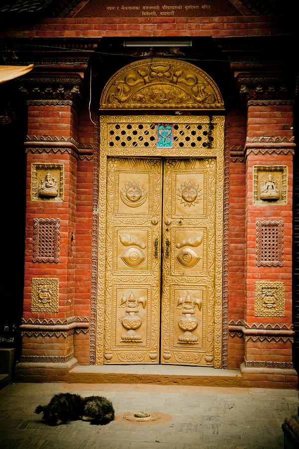 Golden Door in Kathamndu Photograph by Raimond Klavins