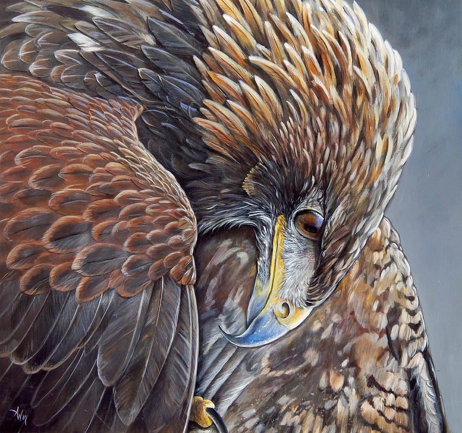 Golden Eagle Painting by Arie Van der Wijst