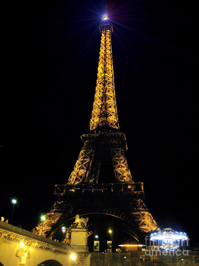 Golden Eiffel  Tower  Photograph by Europe  Travel Gallery