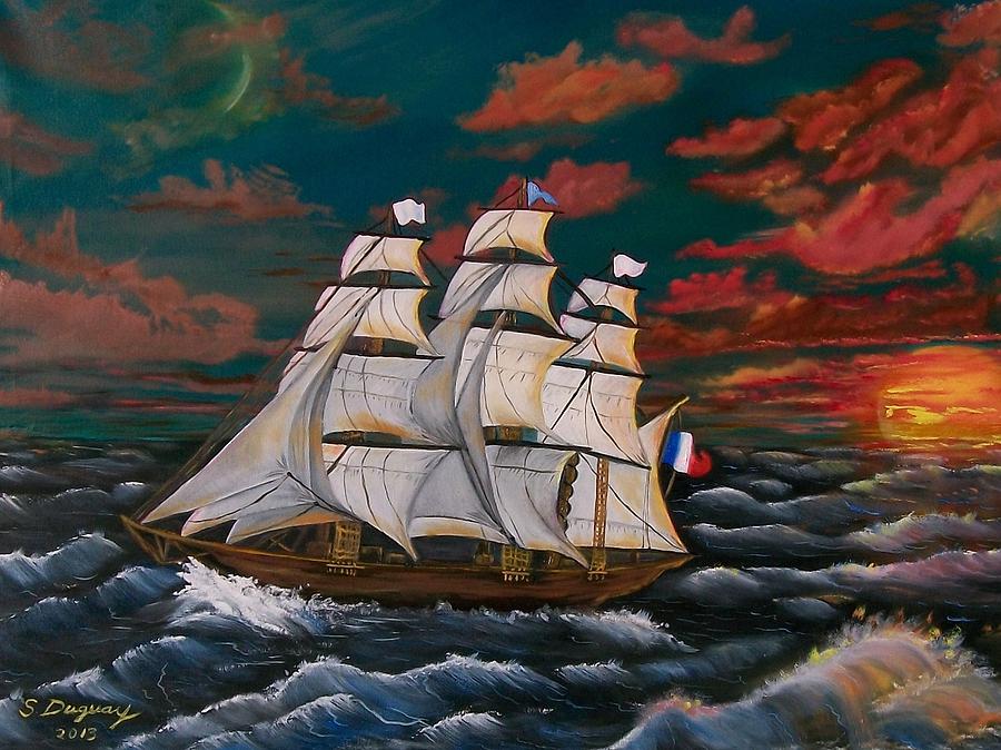 Golden Era of Sail Painting by Sharon Duguay