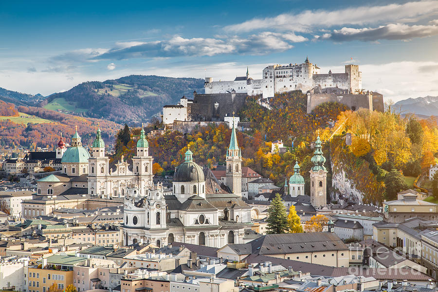 Golden Fall in Salzburg Photograph by JR Photography