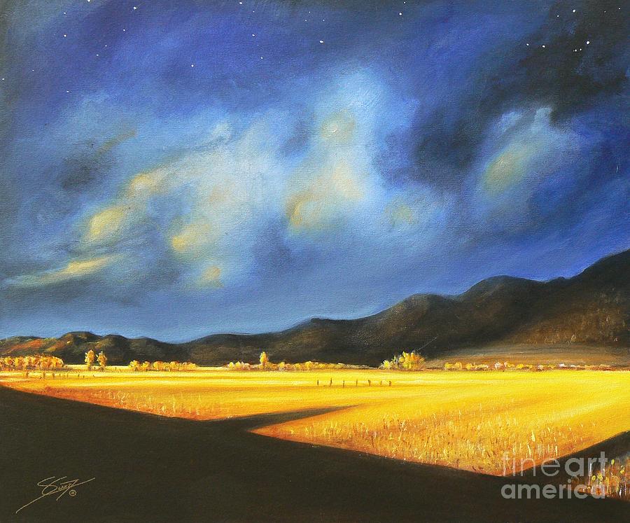 Golden Fields Painting by Artificium -