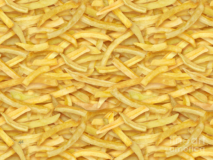 Potato Digital Art - Golden Fries by Peter Awax