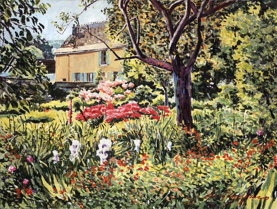 Golden French Country Garden Painting by David Lloyd Glover