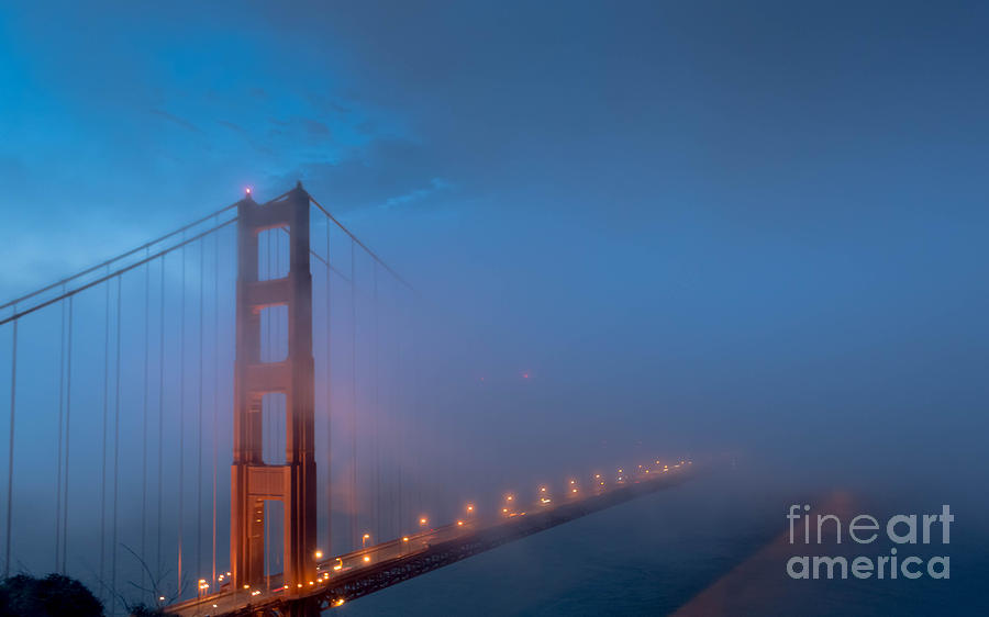 Golden Gate At Blue Hour Photograph